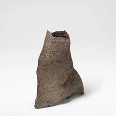Sara Radstone, Sack form, circa 1988, Stoneware, mottled purple, brown, grey and blue glaze over a textured ground
