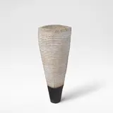 'Striped Vessel' by Malcolm Martin and Gaynor Dowling, Limed and scorched oak, sold Mar 2026