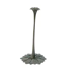 Tiffany Studios, SAXIFRAGE CANDLESTICK, 1905, patinated bronze