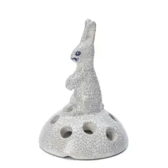 Dedham Pottery, "BUNNY" FLOWER HOLDER, glazed stoneware