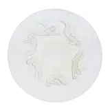 "ONDINES" PLATE by René Lalique, France, designed 1921, pre-1945 production, molded clear and frosted glass, etched mark "R, offered Feb 2026