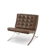 FOR KNOLL ASSOCIATES "BARCELONA" CHAIR by Ludwig Mies van der Rohe, 1929, stainless steel, sold Feb 2026