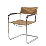 Marcel Breuer, CANTILEVERED ARMCHAIR, Hungry/Austria, designed 1928, chromed steel, canvas, enameled wood, unmarked, ht