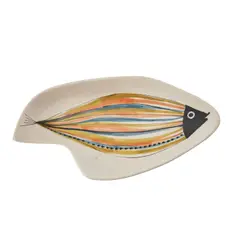 Roger Capron, FISH PLATE, 1960, glazed ceramic