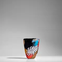 Dino Martens, 'Oriente' Vase, for Aureliano Toso, internally decorated patchwork glass with pinwheel and cooper inclusions