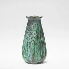 Pierre-Adrien Dalpayrat, Vase, circa 1905, Flambé glazed stoneware, of square tapering form