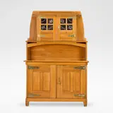 Gustave Serrurier-Bovy, 'Worker' buffet, circa 1904, Padouk, brass, glass, lead piping