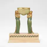 Pierre le Faguays, 'Les Porteuses D'eau', figural lamp, circa 1925