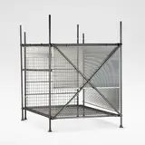 Ron Arad, '4-poster bed', 1986, Electrostatic powder-coated tubular steel, cast iron Kee-Klamp joints, structural wire mesh and aluminium blinds