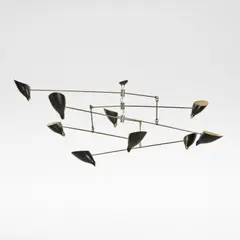 David Weeks Studio, 'Bottle Tiered Mobile No. 405', ceiling light, designed 2014, Powder-coated aluminium, nickel-plated aluminium, stainless steel, electrical fittings