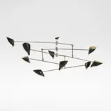 David Weeks Studio, 'Bottle Tiered Mobile No. 405', ceiling light, designed 2014, Powder-coated aluminium, nickel-plated aluminium, stainless steel, electrical fittings