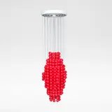 Verner Panton, 'Ball' ceiling light, model no. TYP G, designed 1969, produced circa 2000s, Cellidor balls, nylon string, steel