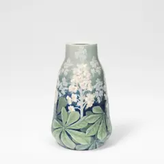 Effie Hegermann-Lindencrone, for Bing & Grøndahl, 1897, Porcelain, decorated with horse chestnut leaves and flowers