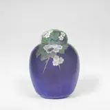 Royal Copenhagen, Ginger jar and cover, circa 1910, Porcelain, blue, green and white glazes and painted decoration of bees amongst foliage