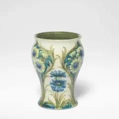 Florian Ware vase by William Moorcroft, circa 1900, Stoneware, of baluster form, decorated with motifs of daisies, sold Mar 2026