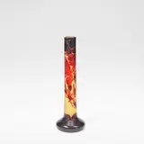 Solifleur vase by Établissements Gallé, 1928-1936, Multilayered cameo glass, acid etched decoration of magnolia blossom against a yellow ground, offered Mar 2026