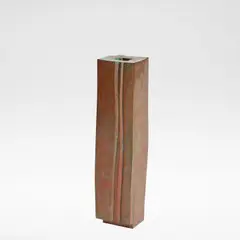 Hasuda Shugoro, 'Tani (Mountain Stream)' flower vessel, 20th Century, Patinated bronze, irregular linear form