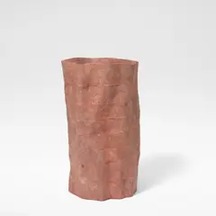 Ken Eastman, 'Cinnabar' vase, 2008, Slab-built stoneware, dry and mottled reddish brown glaze
