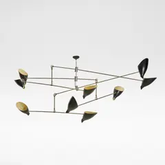 David Weeks Studio, 'Bottle Tiered Mobile No. 405', ceiling light, designed 2014, Powder-coated aluminium, nickel-plated aluminium, stainless steel, electrical fittings