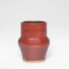 William Staite Murray, Early baluster vase, 1923, Stoneware, mottled and crawling red glaze with soft shimmer and iron speckle, the interior glazed in brown