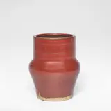 William Staite Murray, Early baluster vase, 1923, Stoneware, mottled and crawling red glaze with soft shimmer and iron speckle, the interior glazed in brown