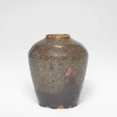 William Staite Murray, Early vase, 1921, Stoneware, running mottled black, brown and iron glazes