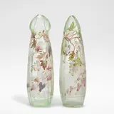 Émile Gallé, Near pair of 'Cœur de Marie' anemone vases