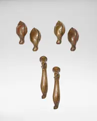 Christian Eriksson, Three sets of door handles, circa 1900, Patinated bronze