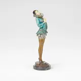 Paul Philippe, 'Pierette', sculpture, circa 1925, Cold painted bronze, carved ivory, raised on a stepped circular base