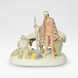 Giovanni Grande, for Lenci, circa 1929, Glazed earthenware, modelled as Don Quixote, Sancho Panza and their donkeys