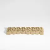 Line Vautrin, Presse-papier, circa 1950, Gilt-bronze, intaglio modelled with eight figures in frieze-style band