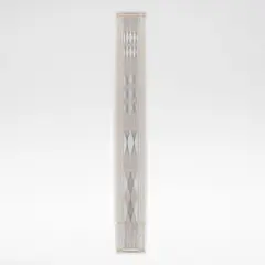 Peter Collingwood Obe, 'M.84 NO.128', microgauze wall hanging, Woven cream and black linen on steel