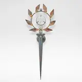 Mark Brazier-Jones, 'Olympia' wall sconce, designed 1986, manufactured circa 2001, Steel, copper and glass, the cone shaped body surmounted by a halo of copper leaves centred by a clear glass prism