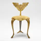 Mark Brazier-Jones, 'Pegasus', side chair, designed 1994, produced 1998, Patinated bronze, fabric upholstery