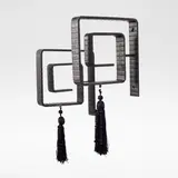 Mark Brazier-Jones, Unique pair of wall brackets, circa 1998, Patinated bronze, worked into a squared spiral shape
