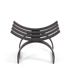 Harvey Probber, 'Knights Bench,' Model 1173, ebonized mahogany, brass, unmarked