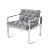 Harvey Probber, Lounge Chair, Model 1427A, upholstery, aluminum, unmarked