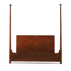 Tommi Parzinger, Two-Poster King Headboard, Model 185, lacquered mahogany, unmarked