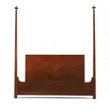 Tommi Parzinger, Two-Poster King Headboard, Model 185, lacquered mahogany, unmarked