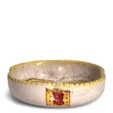Guido Gambone, Low Bowl, glazed earthenware, signed 'Gambone Italy' and maker's logo