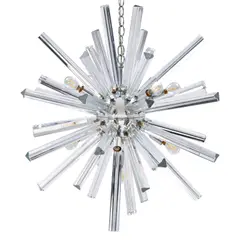 Venini, FOR CAMER LIGHTING, glass, polished chrome, unmarked