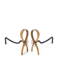 Mid-Century Modern, Pair of Andirons with Stylized Flowers, brass, cast iron