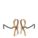 Mid-Century Modern, Pair of Andirons with Stylized Flowers