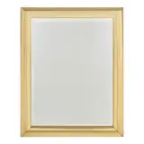 Regency Moderne, Large Artisan Mirror, molded and lacquered brass, beveled mirror glass, wood, unmarked