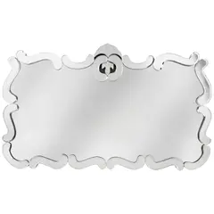 Regency Moderne, Mirror, beveled mirror glass, plywood, unmarked