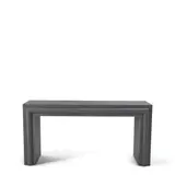 Karl Springer-Style, Custom Console Table, lacquered linen, wood, unmarked
