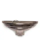 Karl Springer, 'Spun Shaped' Wall Sconce, chromed metal, frosted Lucite, two sockets, hardwired, unmarked