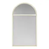 Karl Springer, Mirror, lacquered wood, mirror glass, Masonite, unmarked, the upper section with convex glass