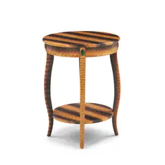 Side Table by Lobel Originals, wood, plywood, cobra snakeskin, sold Mar 2026