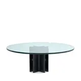 Ronald Schmitt, Coffee Table, model K-185, steel, glass, unmarked